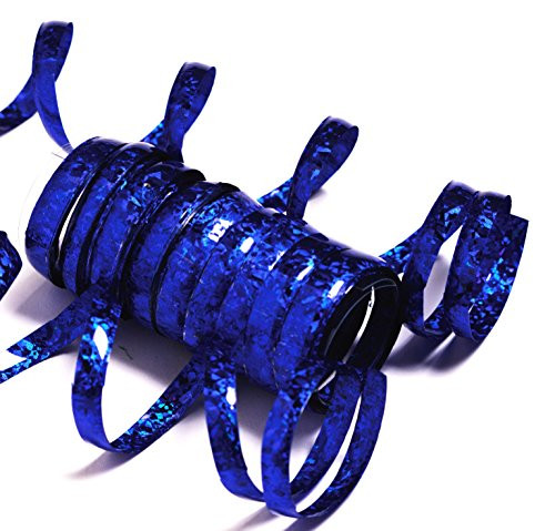 Creative Converting Holographic Serpentine Streamers, Deep Blue