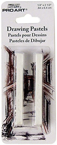 Pro Art Drawing Pastel 2 Per Card, White