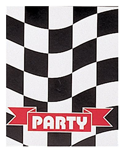 Creative Converting 8 Count Invitations, Black/White