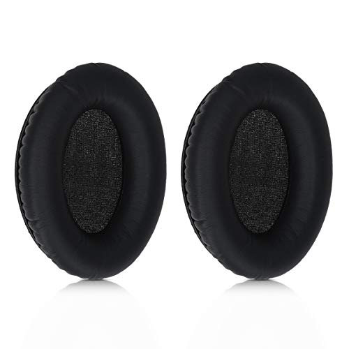 kwmobile 2X Earpads Compatible with Audio Technica ATH-ANC7/ANC9/ANC27/ANC29/ANC70 - PU Leather Replacement Ear Pads for Headphones - Black