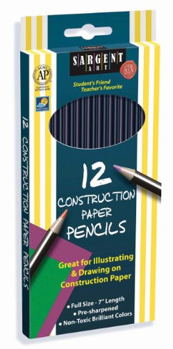 Sargent Art 22-7209 12-Count Construction Paper Pencils in Assorted Colors