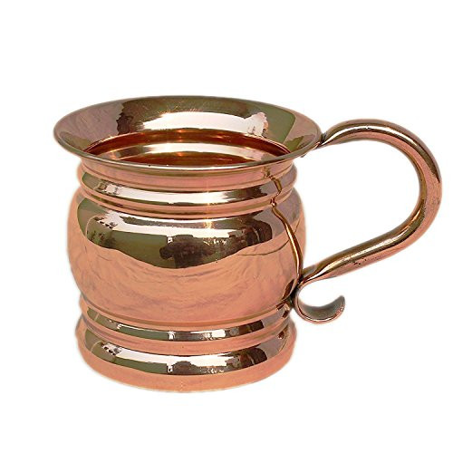 PARIJAT HANDICRAFT Pure and Authentic Old Fashioned Handcrafted Copper Moscow Mule Mug/Glasses Capacity 14 Ounce