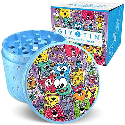 giyotin Ceramic Grinder I 100% Hygienic I Food Safe I Non Stick Material I Nano Ceramic Coating I Crusher I 4-Piece I ø2.5 inch