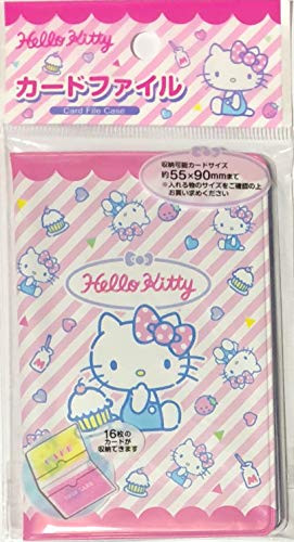 Sanrio Hello Kitty Card File Case 8 Pocket 16 Sheets Storage (Pop)