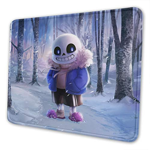 Mouse Pad Mouse Mat with Stitched Edge Non-Slip Rubber Base Large Mouse Pads for Laptops Computers and PCs 12" X 10" X 0.12" Inches (Undertale Game)