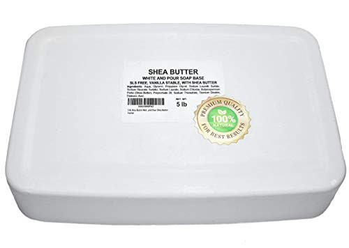 5 lb Shea Butter Soap Base Premium Natural Shea Butter Melt and Pour Soap Base for Best soap Making Results White melt and Pour soap Base 5 lb Shea Butter Soap Base Premium Natural Shea Butter Melt and Pour Soap Base for Best soap Making Results White melt and Pour soap Base