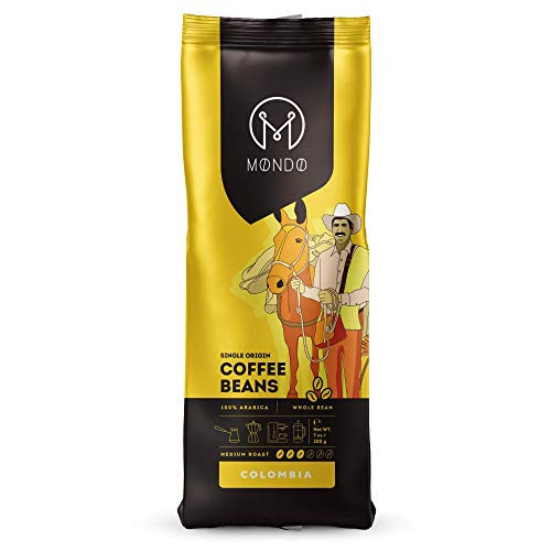 Mondo Whole Bean Coffee, Single Origin Colombia, 100% Arabica, Medium Roast (7 Ounce Bag) Mondo Whole Bean Coffee, Single Origin Colombia, 100% Arabica, Medium Roast (7 Ounce Bag)
