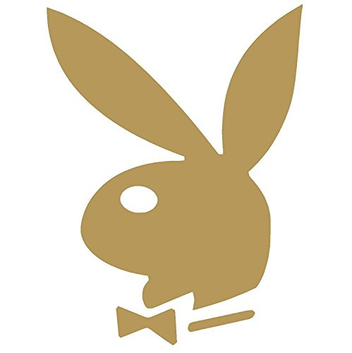 Playboy Bunny Logo - Vinyl 3" tall (Color: GOLD) decal laptop tablet skateboard car windows stickers - by So Cool Stuff