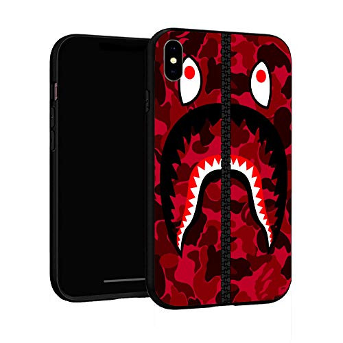 N / A iPhone XR Case,Fashion Slim Cases Cover for iPhone XR 6.1" (bape-shark-17)