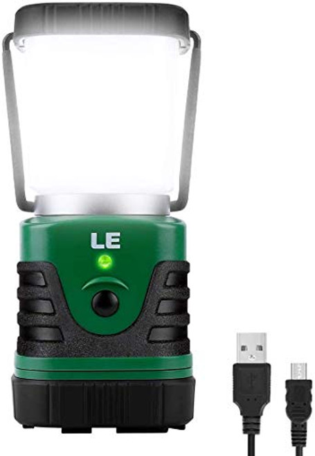 LE LED Camping Lantern Rechargeable, 1000LM, 4 Light Modes, 4400mAh Power Bank, IP44 Waterproof, Perfect Lantern Flashlight for Hurricane Emergency, Hiking, Home and More, USB Cable Included LE LED Camping Lantern Rechargeable, 1000LM, 4 Light Modes, 4400mAh Power Bank, IP44 Waterproof, Perfect Lantern Flashlight for Hurricane Emergency, Hiking, Home and More, USB Cable Included
