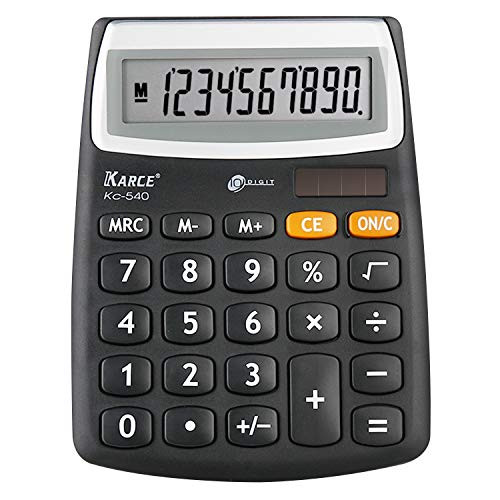 Calculator, KARCE KC-540-10, 10-Digits Desktop Calculator, Black Calculator, KARCE KC-540-10, 10-Digits Desktop Calculator, Black