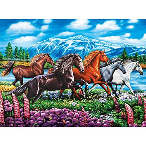 Puzzle Collector Art 1000 Piece Puzzle - Running Horses