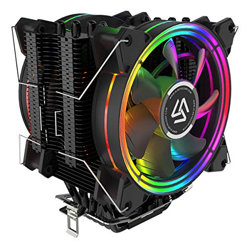 ALSEYE CPU Cooler,120mm RGB Fans with 6 Heatpipes 4 Pin CPU Heatsink Innovative PC Air Cooler Fan Radiator Design for LGA 775 115x 1366 2011 AM2+ AM3+ AM4