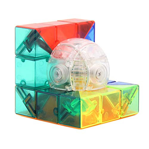 SUN-WAY 3x3 Speed Cube Transparent Geometric Cube Magic Cube Geometric Puzzle Cube Brain Teaser Puzzles for Kids and Adults?Type B?