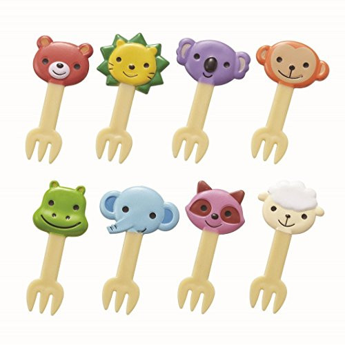 Torune 8 Piece Bento Decoration Food Picks Forks Cute Animal for Lunch Box