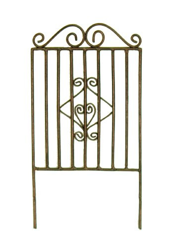 Echo Valley 6253 Mini Garden Gate Statue, 2.25 by 0.06 by 4.13-Inch, Brown