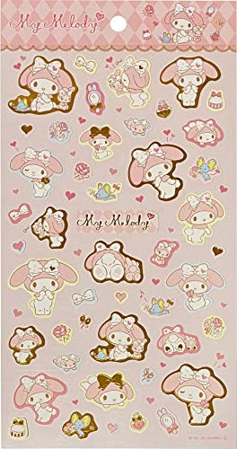 Sanrio My Melody Pet Sticker Seal 1 Sheets 46 Pcs Decorative Scrapbooking Supplies Stationery (Fashionable Logo)