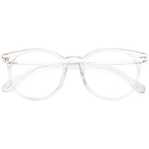 Gaoye Blue Light Blocking Glasses for Women Men,Computer Eyeglasses TR90 Lightweight Frame Anti UV Lens - GY1688 (Transparent Frame/Transparent Lens)
