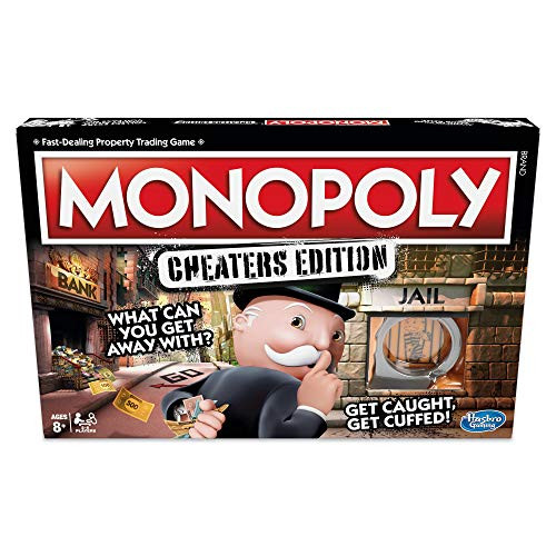 Hasbro Gaming Monopoly Game: Cheaters Edition Board Game Ages 8 and Up Hasbro Gaming Monopoly Game: Cheaters Edition Board Game Ages 8 and Up