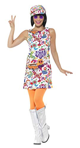 Smiffys Women's 60s Groovy Chick Costume, Multi, Large