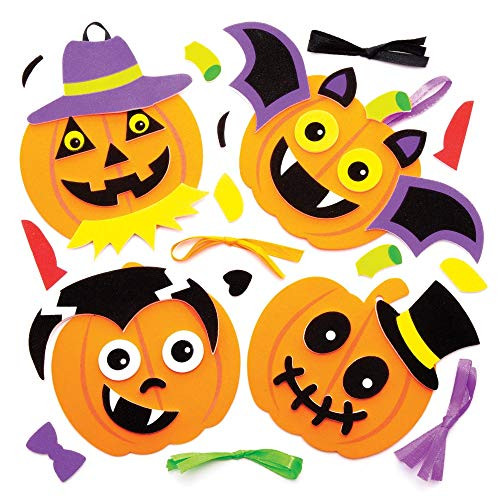 Baker Ross Pumpkin Funny Face Decoration Kits (Pack of 8) - Spooky Arts and Crafts for Halloween Baker Ross Pumpkin Funny Face Decoration Kits (Pack of 8) - Spooky Arts and Crafts for Halloween