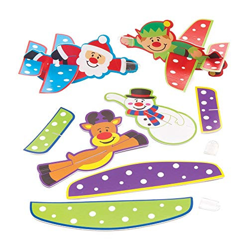 Baker Ross Festive Friends Gliders, Christmas Arts and Crafts (Pack of 8)
