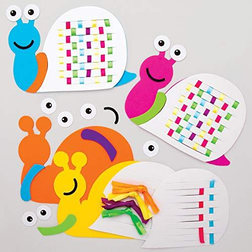 Baker Ross Snail Weaving Kits, Creative Art and Craft Supplies for Kids to Make and Decorate (6 Pack) ,AT630 Baker Ross Snail Weaving Kits, Creative Art and Craft Supplies for Kids to Make and Decorate (6 Pack) ,AT630