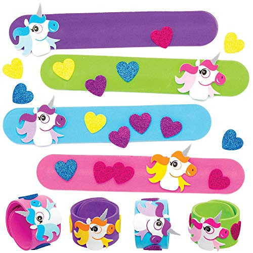 Baker Ross AT726 Unicorn Snap On Bracelet Kits, for Kids Arts and Crafts Projects (Pack of 4), Assorted Baker Ross AT726 Unicorn Snap On Bracelet Kits, for Kids Arts and Crafts Projects (Pack of 4), Assorted