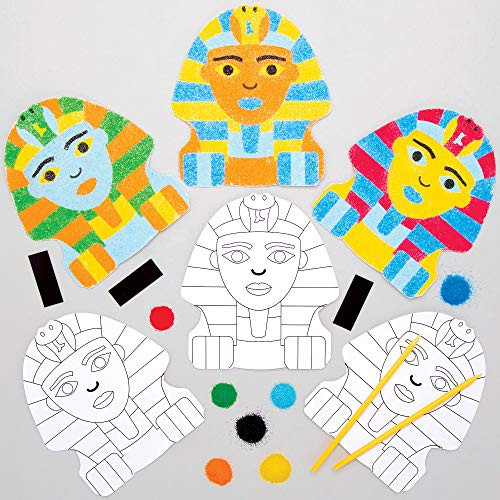 Baker Ross Egyptian Sand Magnet - Pack of 6, Ancient Egypt Sand Craft, Art Kit for Children, Great for Kids Arts and Crafts Projects