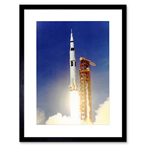 The Art Stop Space Apollo 11 Launch Saturn V Rocket Blast Thrust Flame Cool Print B12X7763