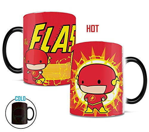 DC Comics - Flash - Chibi Cartoon - Justice League - 11 oz Morphing Mugs Heat Sensitive Mug  Ceramic Color Changing Coffee Tea Mug