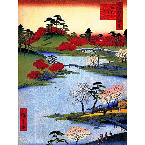 Wee Blue Coo Painting Japanese Woodblock Colourful Trees River Unframed Wall Art Print Poster Home Decor Premium Wee Blue Coo Painting Japanese Woodblock Colourful Trees River Unframed Wall Art Print Poster Home Decor Premium
