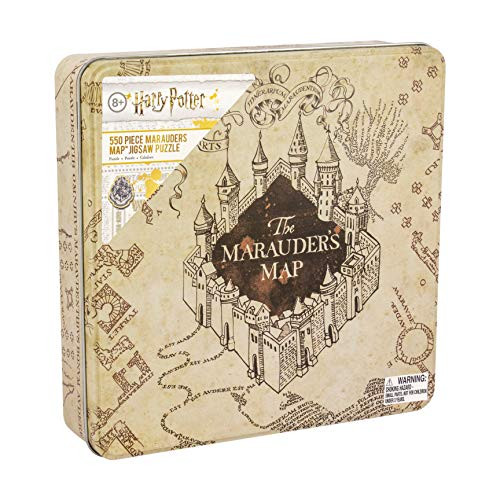 Paladone 5055964732943 Marauders Map Jigsaw Puzzle | 550 Pieces | Based on Harry Potter Series | Stored in Stylish Themed Tin, Multi