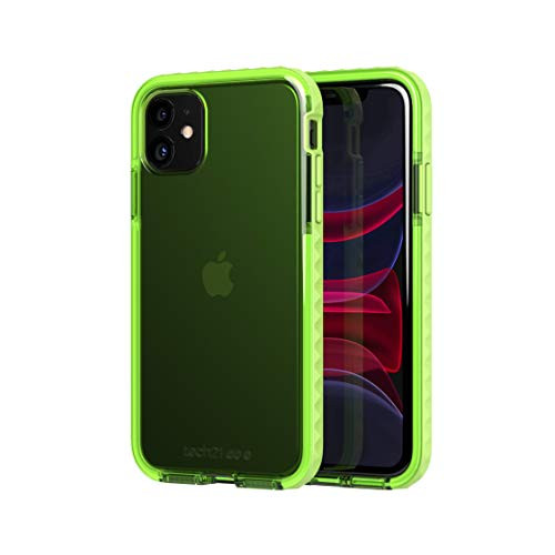 tech21 Evo Rox for Apple iPhone 11 - Germ Fighting Antimicrobial Phone Case with 12 ft. Drop Protection, Acid Green