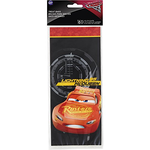 Wilton 1912-7109 16 Count Disney Pixar Cars 3 Treat Bags Assorted