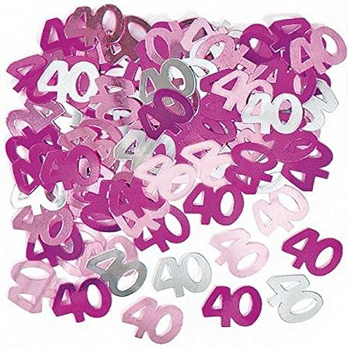 Shatchi 14g 40th Pink Happy Birthday Party Glitz Table Confetti Sprinkles Decorations