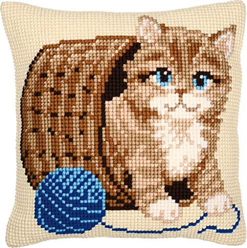 Vervaco Cross Stitch Cushion Kit Cat PN-0008534