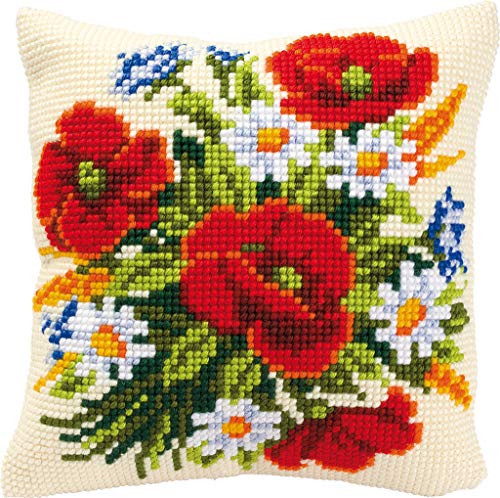 Vervaco Cross Stitch Cushion Kit Flowers PN-0008562