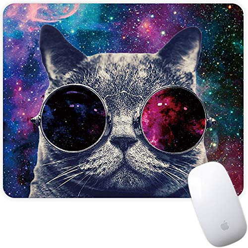 Marphe Mouse Pad Mousepad Non-Slip Rubber Gaming Mouse Pad Rectangle Mouse Pads for Computers Laptop (Space Cat)