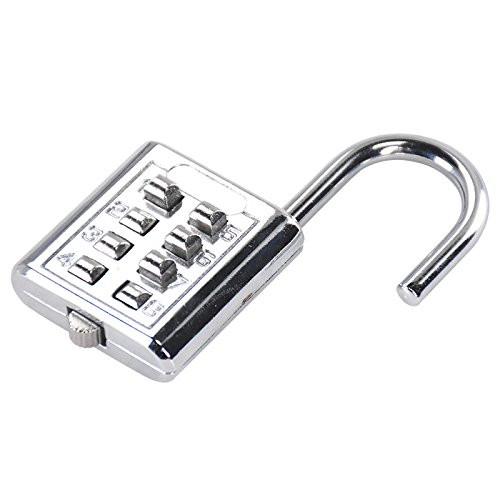 Ecentaur Push Button Combination Locks 6.3cm Anti Rust and Weatherproof Padlock for Gym Or Sports Locker, Case, Toolbox, Hasp Cabinet and Storage