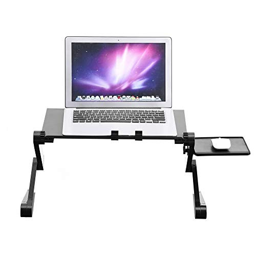 FAMKIT Laptop Desk Foldable Table Stand Holder 360° Adjustable w/Cooling Dual Fan Mouse BOAD