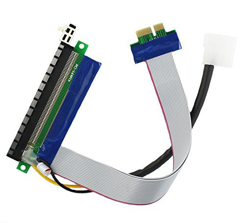 Yegoo PCIE Micro PCI Express 1xto16X 8xto16X 16xto16X Riser Card Flexible Cable Extension Cable(1X to 16X with Power Cable)