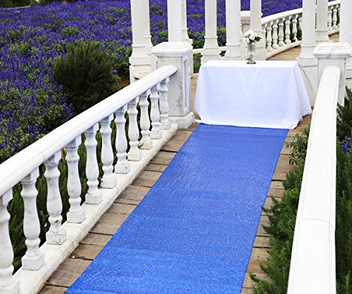 Zdada Aisle Runner Party, Aisle Runner Carpet, Aisle Runner for Outdoor Wedding, Aisle Runner Royal Blue 24" X15ft