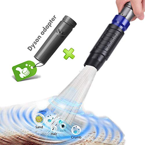 Universal Dusty Brush Vacuum Attachment, Duster Cleaning Tool Vacuum Duster Attachment with Universal Adapter Handy Flexible for Keyboards, Drawers, Cars, Corners, Vents, Furnitures