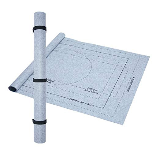 Puzzle Mat Roll up 2000 Pieces Felt Jigsaw Puzzle Easy Storage Saver Play Box Package Gray