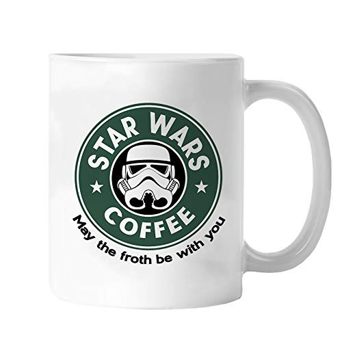 Star-Wars Coffee Mug - 11oz Ceramic Starwars Gift Coffee Mug By Miracle (Storm Trooper (White)