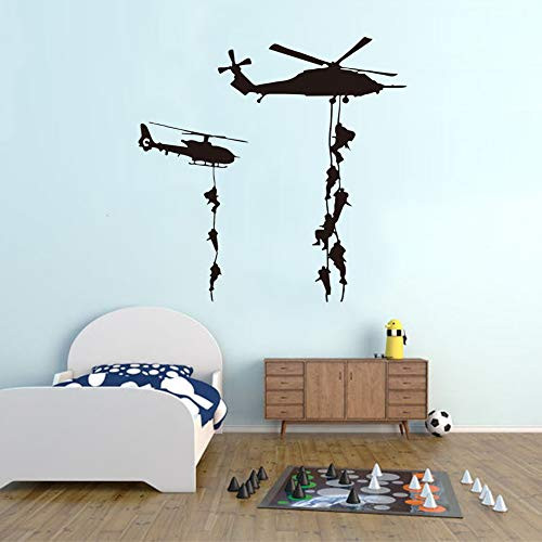 Poorminer Helicopter Army Soldier Wall Stickers PVC Vinyl Art Decals Teens Boys Men Military Fans Bedroom Living Room Home Playroom Decoration DIY Wall Quote 22x22"
 Poorminer Helicopter Army Soldier Wall Stickers PVC Vinyl Art Decals Teens Boys Men Military Fans Bedroom Living Room Home Playroom Decoration DIY Wall Quote 22x22"