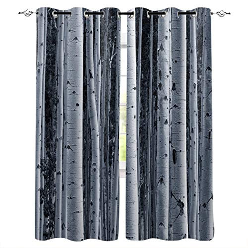 Edwiinsa Tree Branch Withered in Forest Kitchen Blackout Curtains Window Drapes Treatment, 2 Panels Set for Kitchen Cafe Office, 104W x 90L inch