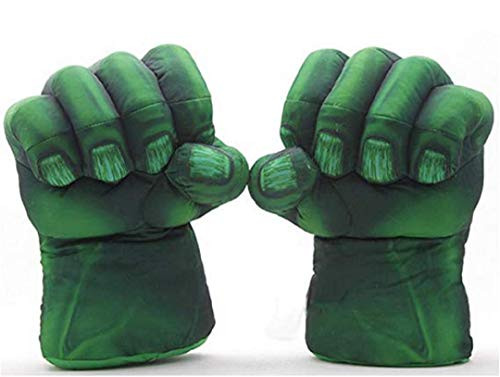 Marery 2pcs/1set Plush The Incredible Hulk Gloves 11" Superhero Figure Hulk Toys Children Christmas Kids Toy