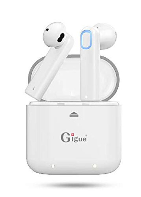 Wireless Earbuds, Gigue Bluetooth 5.0 Earbuds Headphones, True Wireless Stereo Earphones with 30Hrs Playback, Hi-Fi Sound Bluetooth Headset with Charging Case One-Step Pairing Noise Cancelling